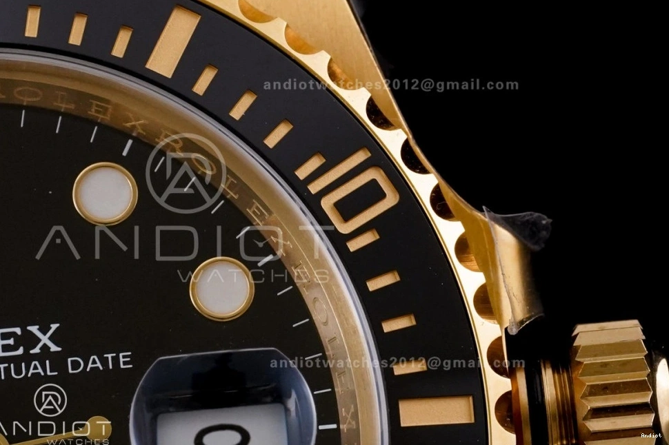 Bracelet On LN Best 1:1 Dial Black YG Submariner Edition 126618 YG SH3235 Clean 0407